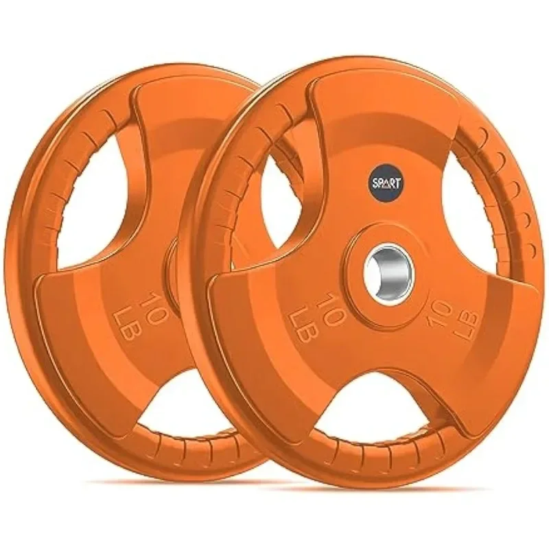 

2-Inch Color Rubber Coated Grip Plate in Pairs or Single for Strength Training, Weightlifting and Bodybuilding
