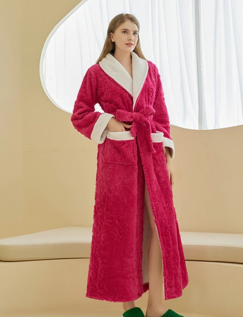 Fleece Dressing Gown Robe | Dressing Gown Fluffy Men | Luxury Plush Robe  Womens - Women - Aliexpress