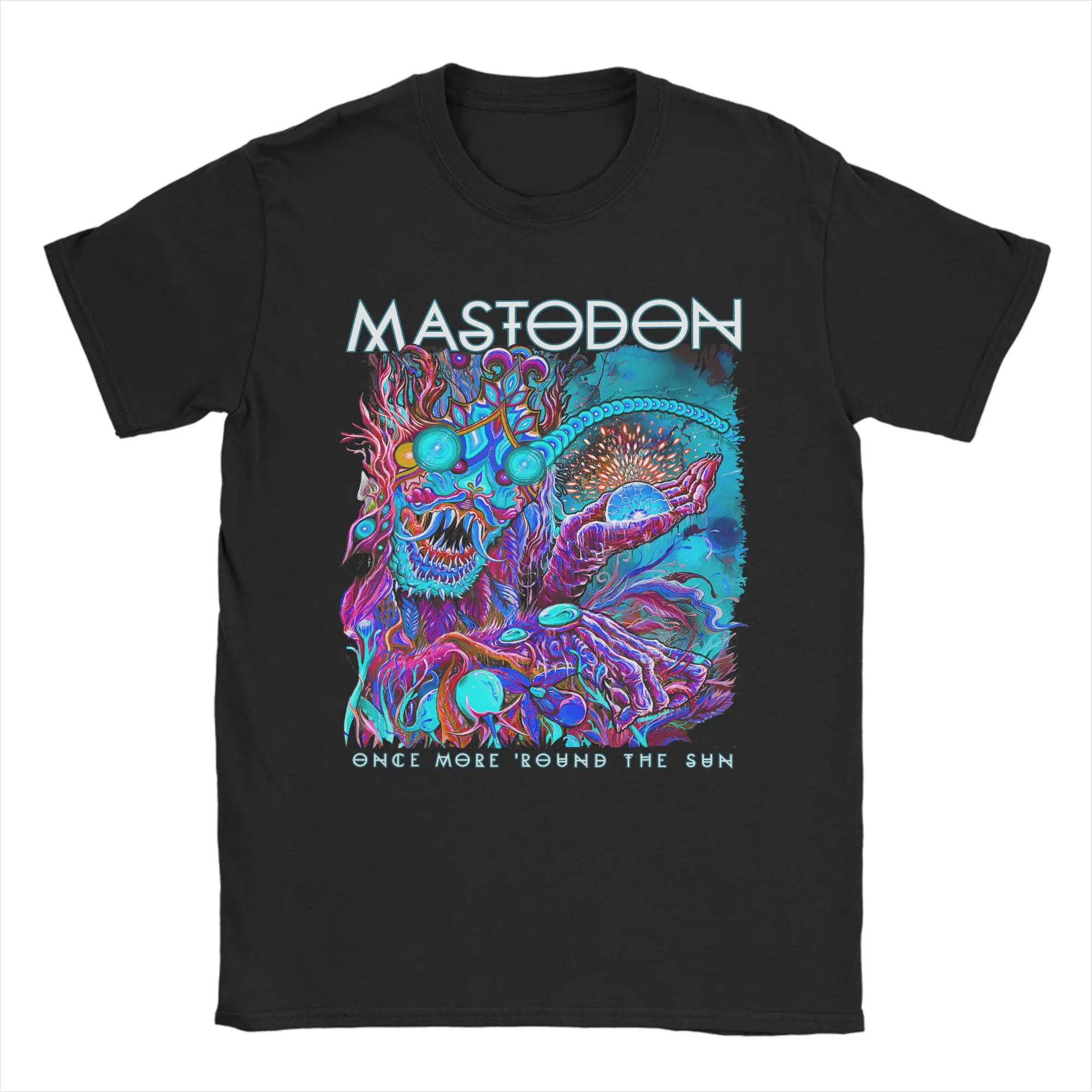 Mastodon OMRTS Blue Beast T-Shirt Sommer Neuheit T-Shirts Herren Baumwolle O-Ausschnitt Übergroße Kleidung Kurzarm Klassische Tops