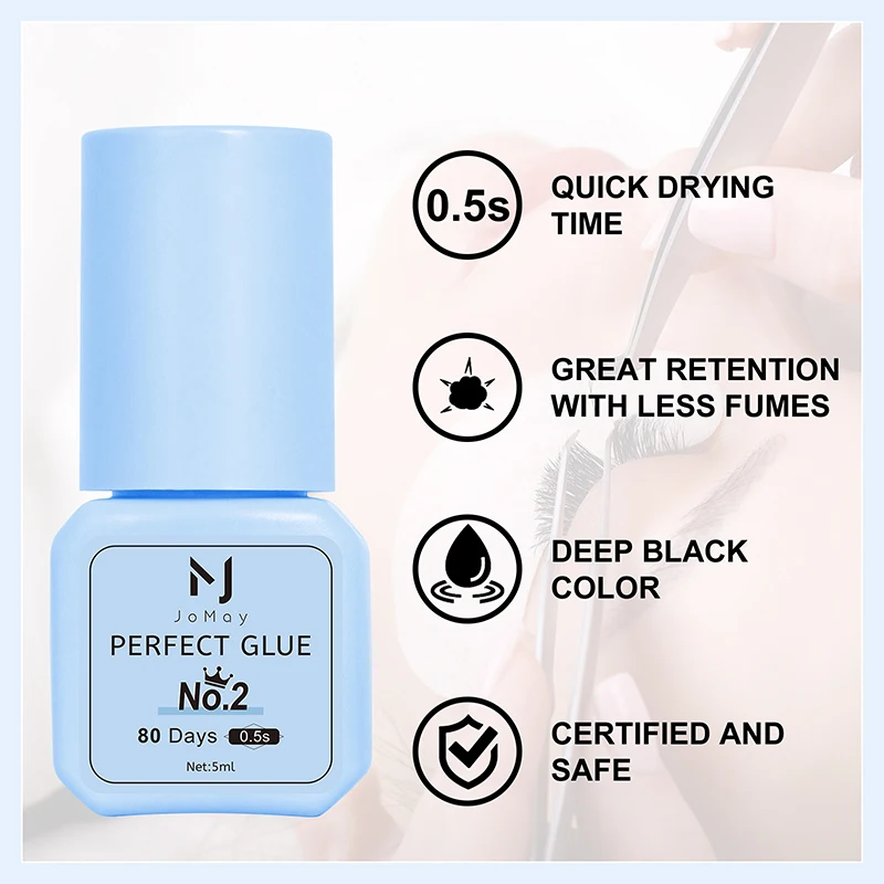 JOMAY 0.3S Glue for eyelashes extra strong glue 70-90days black eyelash glue lash extension supplies adhesive for eyelash 5