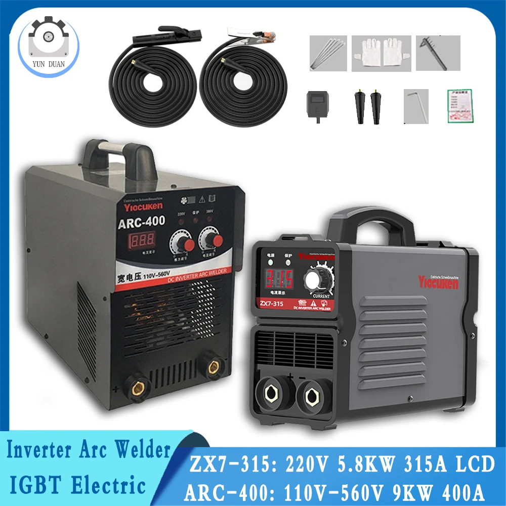 Дуговой электросварочный аппарат AC 110V 220V 380V 560V 9KW 400A инвертор сварочный LCD IGBT
