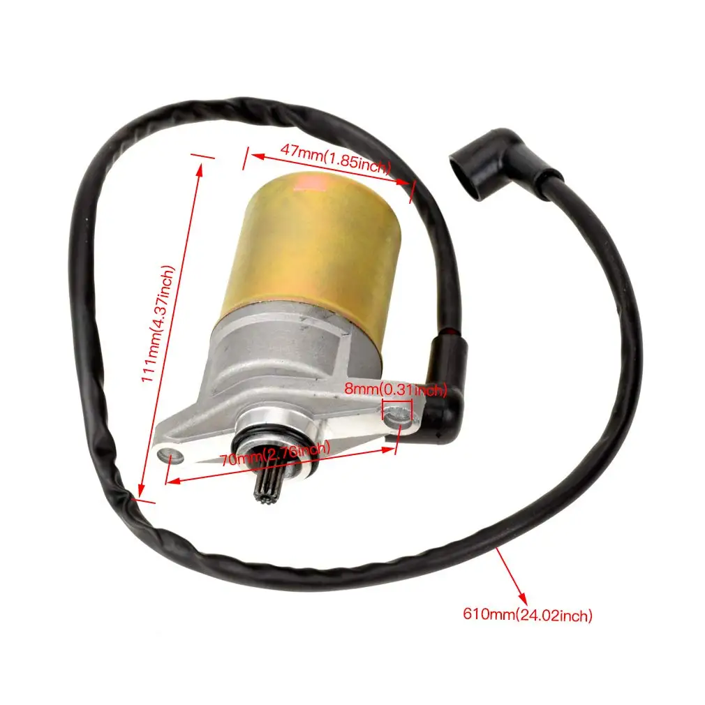 

Starter Motor for Tao tao Jonway Sunl Roketa Baja Peace Sports GY6 47cc 49cc 50cc Chinese 4-Stroke QMB139 Engine Scooter