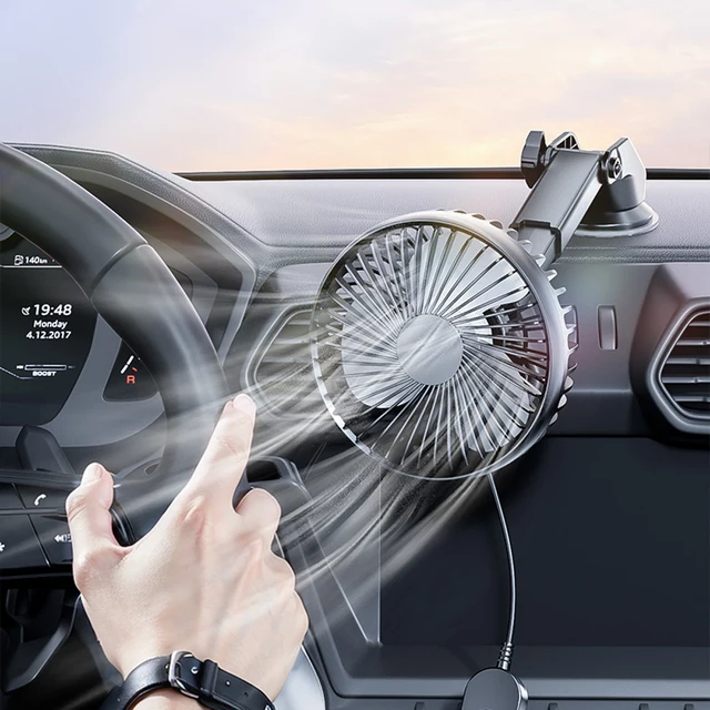 USB Car Cooling Fan with Suction Cup 4