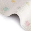 Yellow Dot Hairy Nursery Play Mats For Children，Rectangle Plush Bedroom Rug For Kids，Fluffy Carpet For Living Room，Foot Mats 3