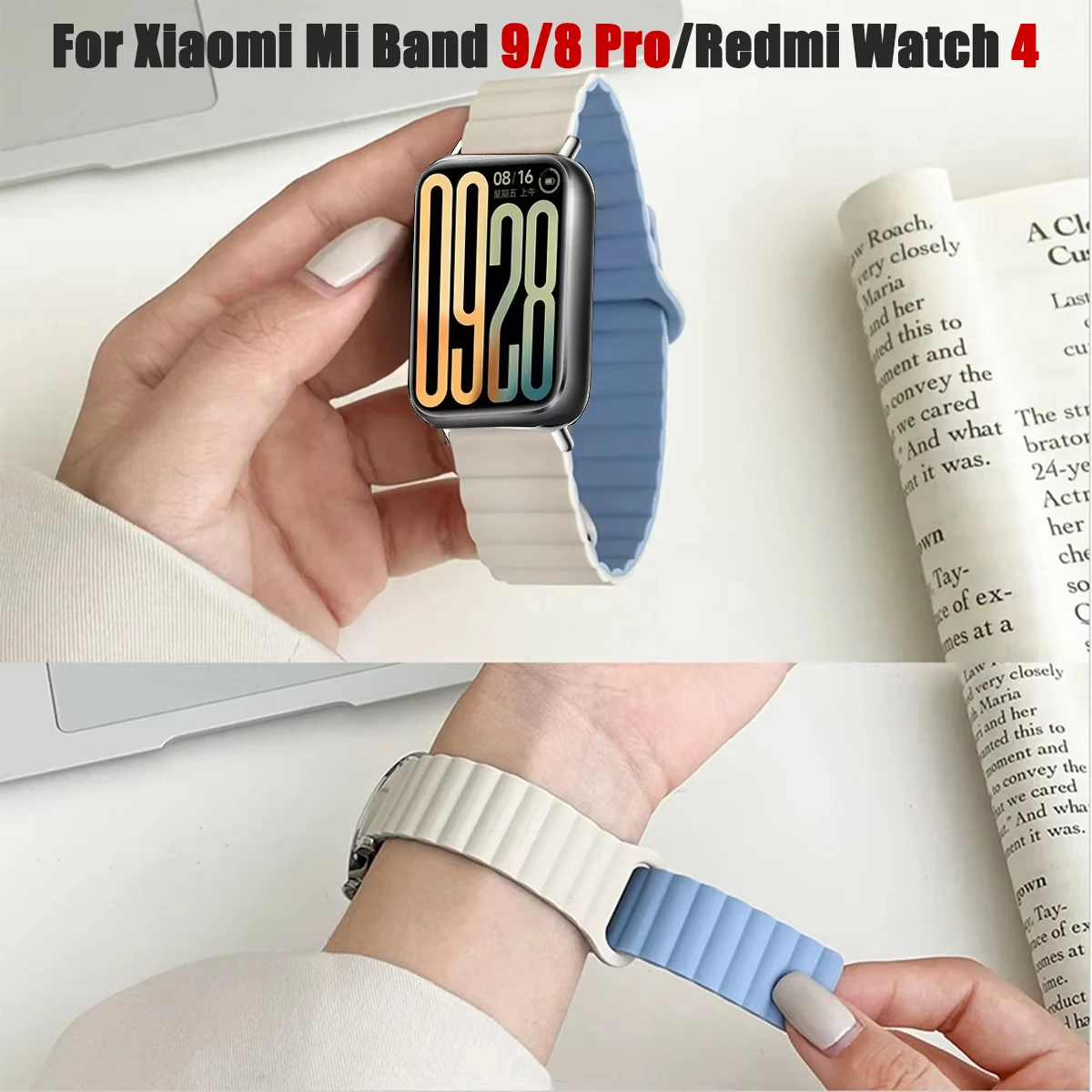Magnetic Silicone Sport Wristband Bracelet - Colorful Strap