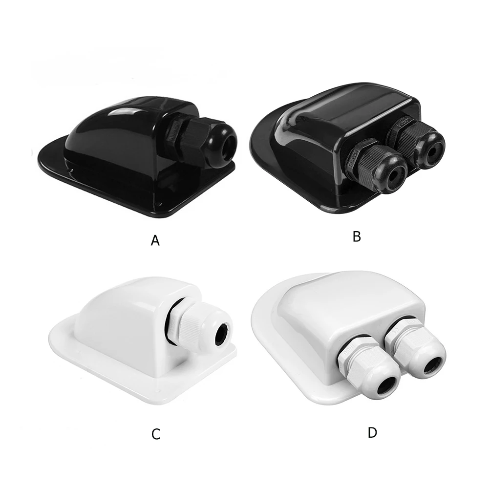 Single/Double Wire Motorhome Caravan Boat Junction Box Roof Wire Entry Cable Connector Holder Entry Gland Box Camper Accessories