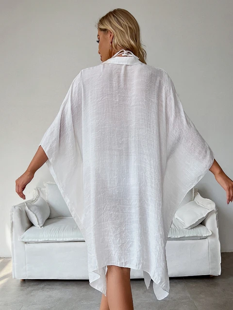 Women Swimsuit Cover Up Loose Soft Feel Beach Shirt