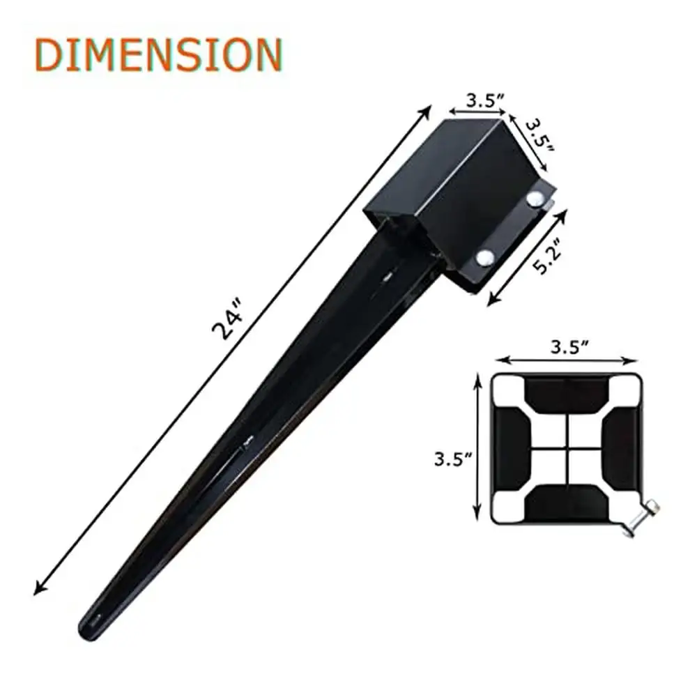 4x4 Heavy Duty Metal Fence Post Anchor Spike Mailbox Bird feeder Decking Anti-Rust Coating Easy Installation Stable and Durable