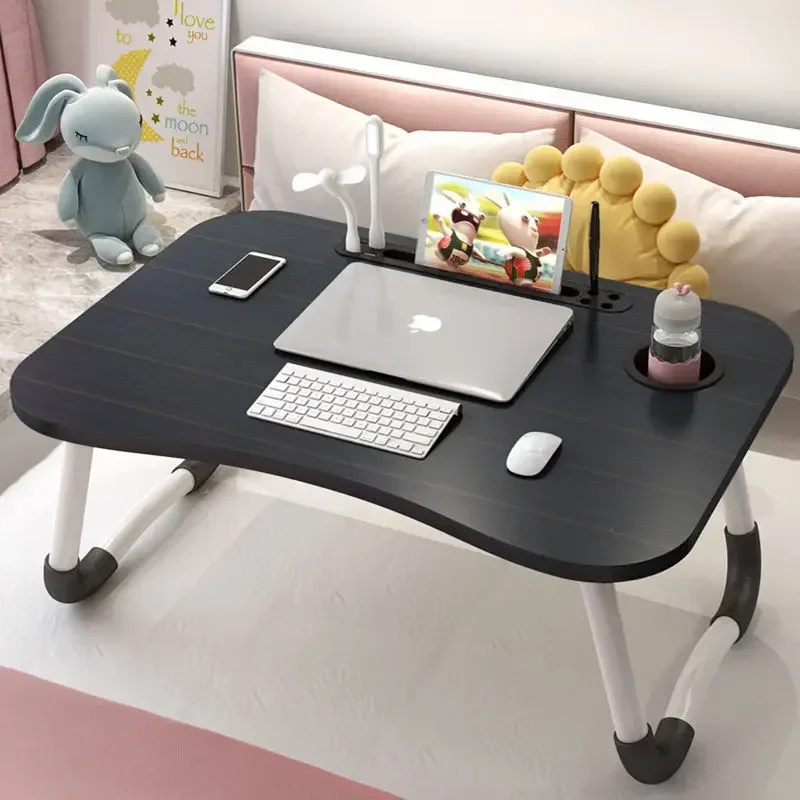 

Folding Home Laptop Desk for Bed & Sofa Laptop Bed Tray Table Desk Portable Lap Desk for Study and Reading Bed Top Tray Table