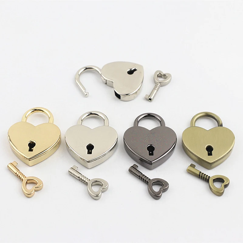 1PcsMetalHeartShapeFineDelicateMiniPadlockBagSuitcaseLuggage