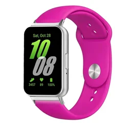 Silicone Sport Watchband Replacement Strap Accessory - Samsung Galaxy Fit 3 (Barbie powder - 20)