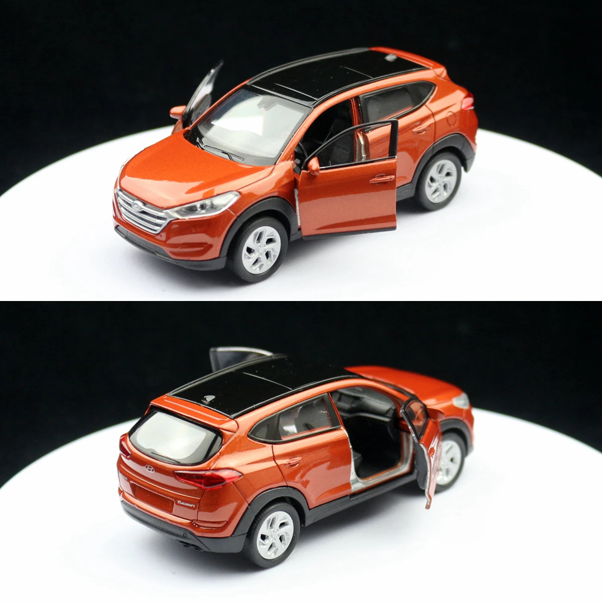 1/36 Hyundai Tucson SUV Toy Car Model Welly Diecast Alloy Vehicle Miniature Pull Back Collection Gift For Children Boys Kid 3