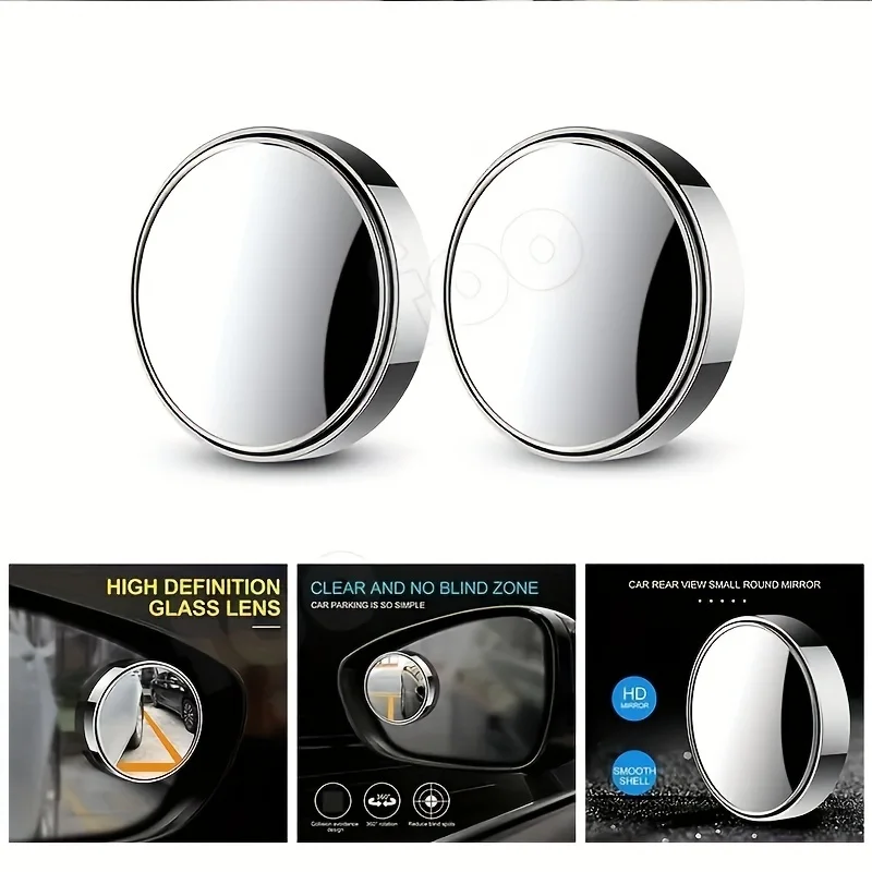 2pcs Car Blind Spot Mirror Rearview Mirror Rain Multifunctional 2-in-1 Rain Covering Expanding View Safety Driv For Rainy Days