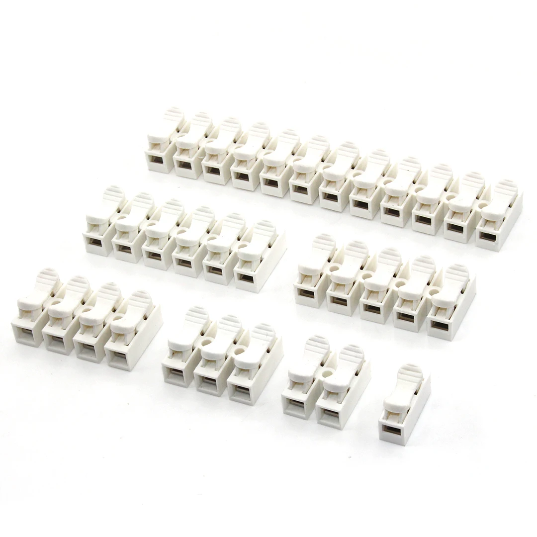 100Pcs Quick Splice Lock Wire Connectors 1/2/3/4/5/6 Pin Terminali A Crimpare Elettrici Blocco Per Una Facile Giunzione Sicura Nel Filo