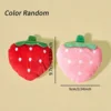 1pc-Cute Strawberry Design Pet Grinding Teeth Squeaky Plush Toy, Chewing Toy For Dog Interactive Supply 5