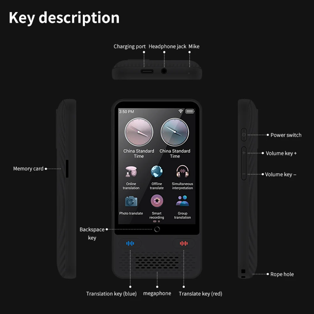 S85 Real Time Language Translator Device Instant Voice 138 Languages Online Offline Translator for Travel Business Learning