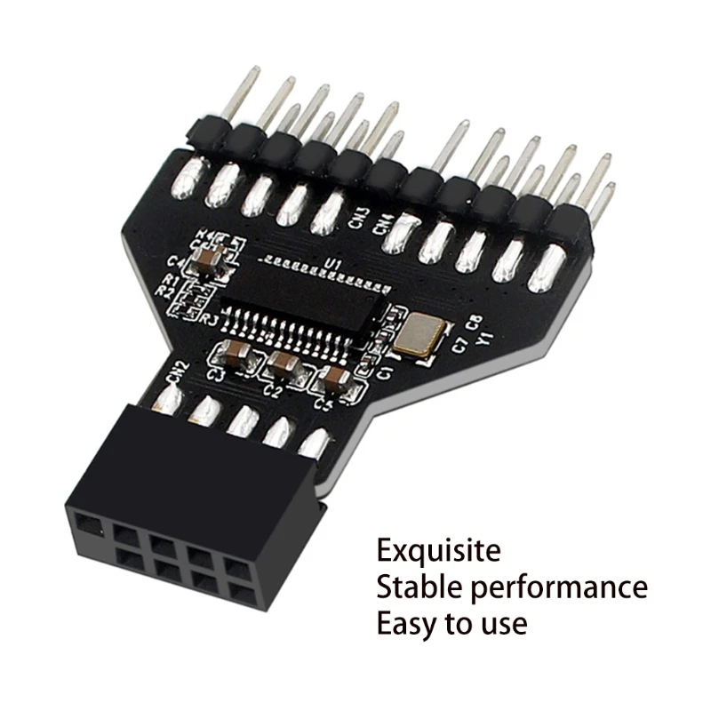 마더 보드 USB2.0 9 핀 9PIN 확장 회로 보드 1-2 확장 분배기 컴퓨터 액세서리 DropShipping