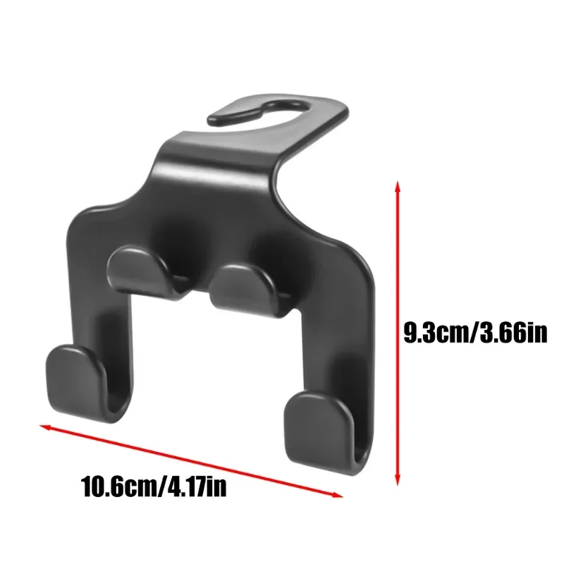 Multifunctional Car Seat Back Hook Double Head Phone Hanger Headrest Hanging Bag Storage 1/2pcs