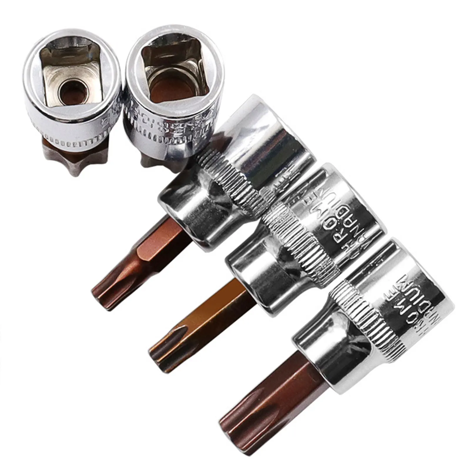 Torx 스타 렌치 세트, 암컷 육각 드라이브 스패너 소켓 헤드, 1/4 3/8 E 타입 래칫 키 비트 키트, 수제 수리 도구, 11 개