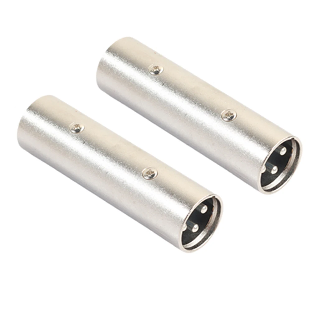 N256R 슈퍼 XLR 남성-남성 어댑터, XLR 3핀 남성-남성 커넥터 커플러, 마이크 라인 어댑터 -2개 팩