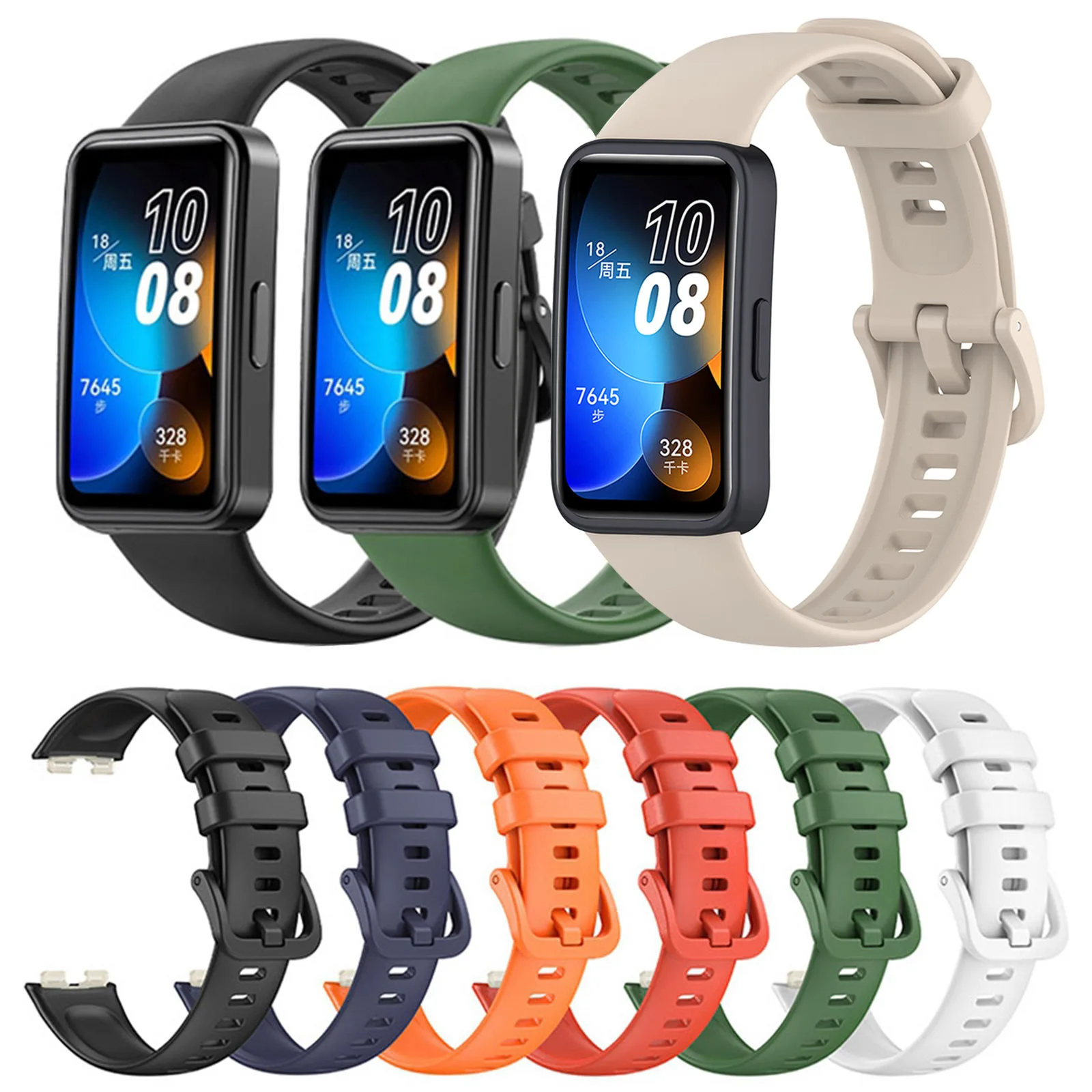 

Силиконовый ремешок для Huawei Band 8, аксессуары для наручных часов, сменный ремешок для часов, браслет correa для Huawei Band 8