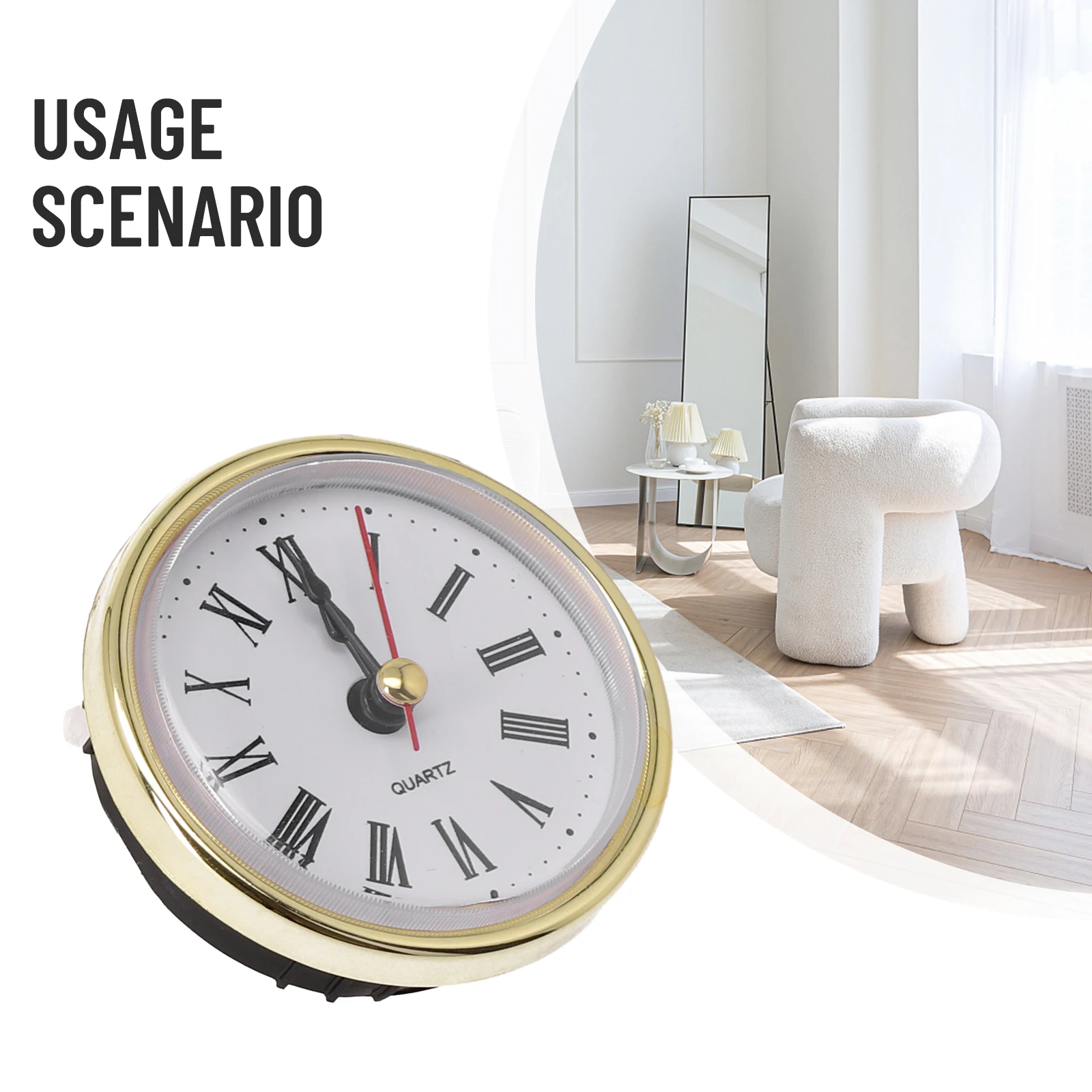 Classic DIY Clock Craft Quartz Movement 65mm Round Clock Head Insert Roman Numbers Dot Repair Part 1pc Home Decor wall clock movement quartz clock movement clock accessory kit