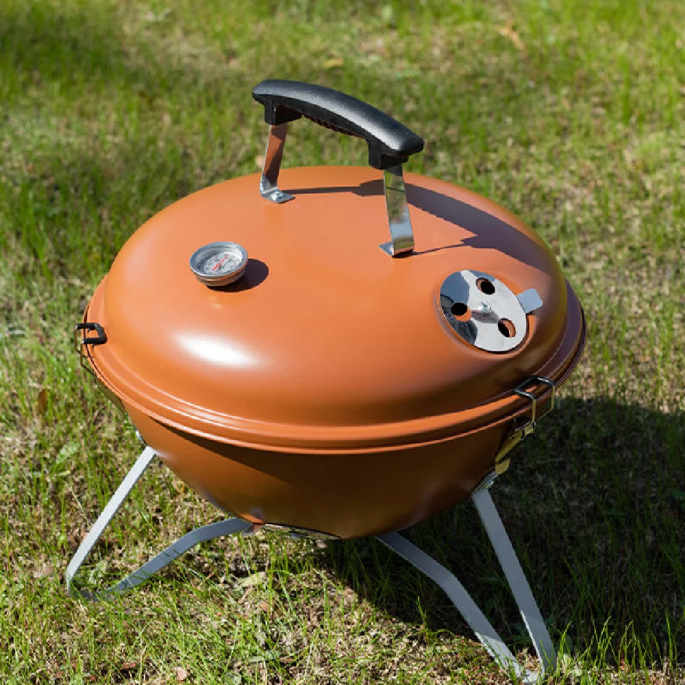 Portable Charcoal Grill Tabletop Outdoor Barbecue Smoker Small BBQ Grill for Outdoor Cooking Backyard Camping Picnics Beach