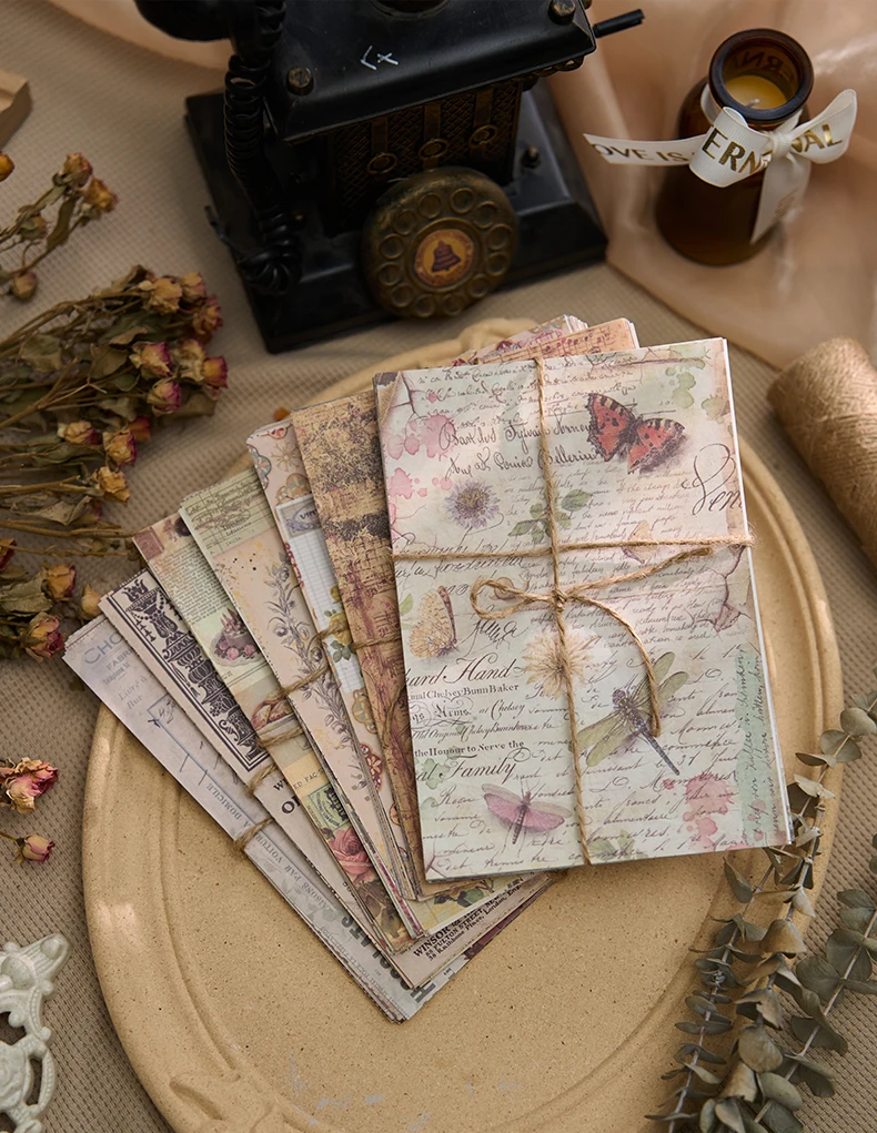 30 Blatt großes Vintage-Traummaterial, Papier, DIY, Scrapbooking-Materialien, handgefertigt, dekorativ, Junk-Journal-Zubehör – Detail 1