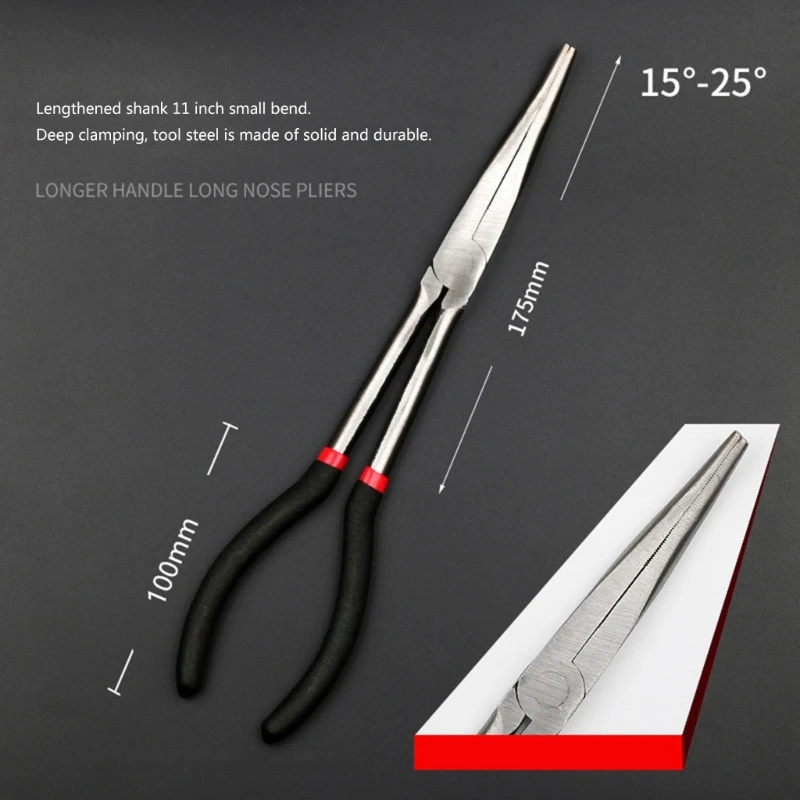 AMR Long Reach Plier Set - 11” Long Needle Nose Pliers Sets - Straight 45,  90-Degree Angle, Long Reach Circle Pliers - AliExpress