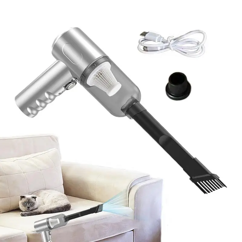 휴대용 자동차 진공 청소기, USB 충전, 2 in 1 흡입 깍지 먼지 송풍기 청소 도구, 자동차 전자 제품