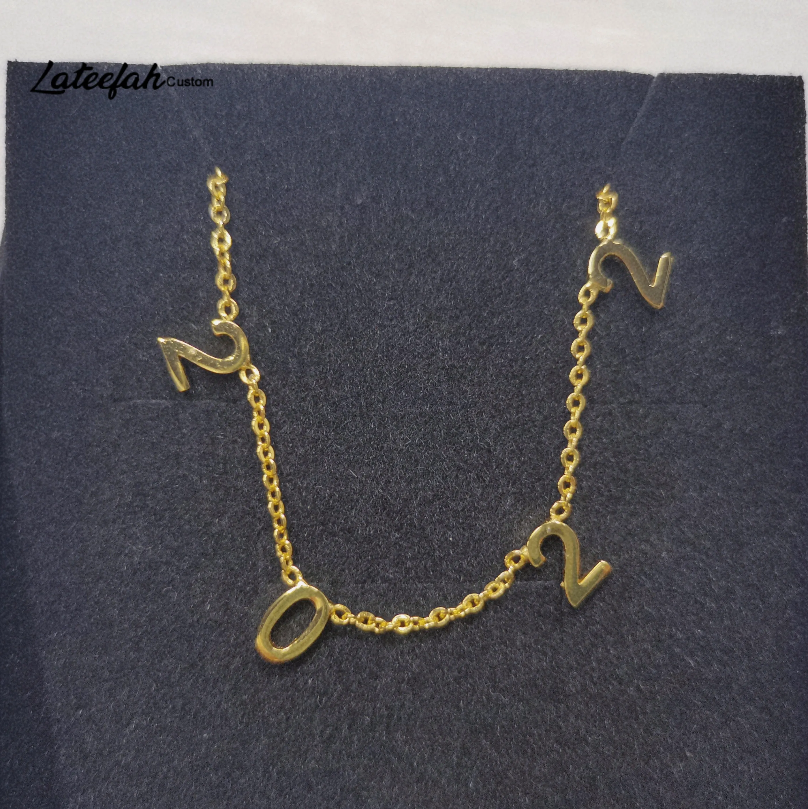 Lateefah Trendy Stainless Steel Custom Number Necklace for Women Girls Personality Custom Name Necklaces Jewelry As Gift