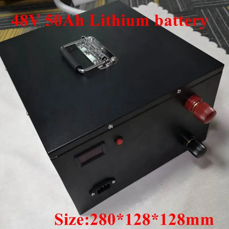 리튬 이온 48V 50AH 배터리, 블루투스 앱 BMS RS485 통신 4000W 인버터 Scotter 태양 에너지 + 10A 충전기