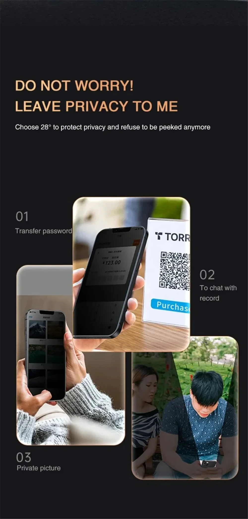 NNBILI 5Pcs Privacy Screen Protector for IPhone 14 11 12 13 15 16 Pro Max 12 13 Mini 14 15 16 Plus Anti-spy Tempered Glass S36f57d24e39c438199ff409b0a53eab97