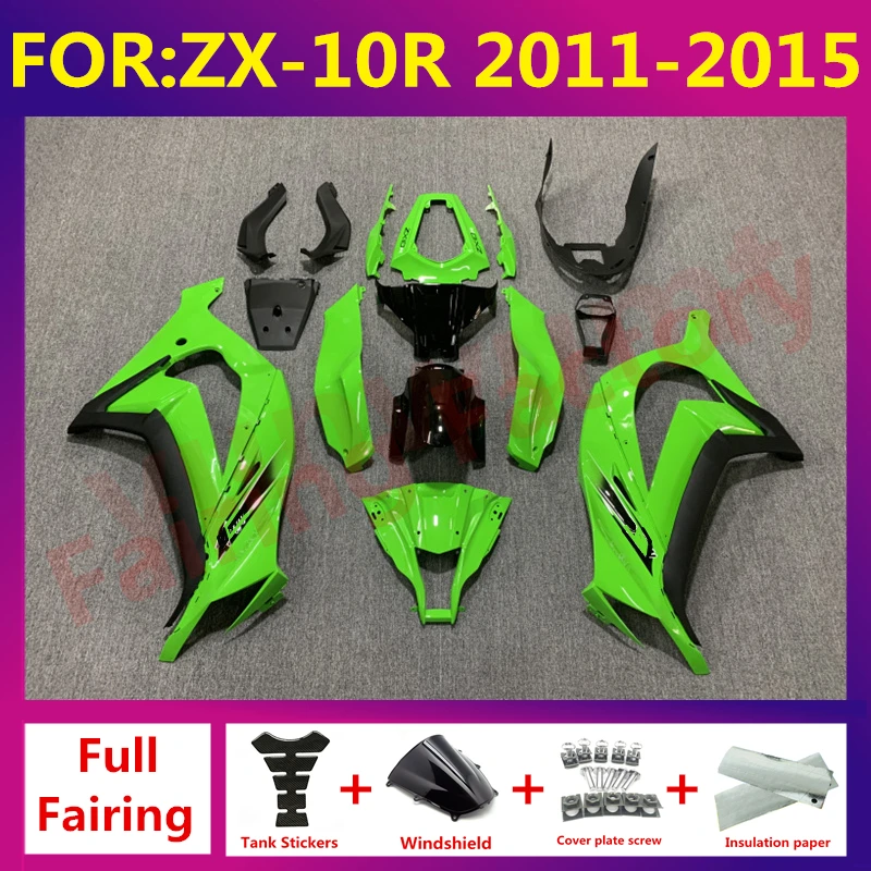 

New ABS Fairings Kit Fit for Kawasaki ZX-10R ZX10R ZX-10 2011 2012 2013 2014 2015 Bodywork full fairing kit ZXMT set green black