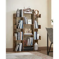 Bookshelf, Tree-Shaped Bookcase with 13 Storage Shelves, Rounded Corners 1