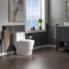 One Piece Toilet with Soft Closing Seat Chair Height 1.28 GPF Dual Water Sensed 1000 Gram MaP Flushing Score Toilet with Chrome 3