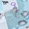 Anime Sharkitty Keychain Game Figure Acrylic Pendant Jewelry Key Chain Fan Gift Handbag Keychains KeyRing 3