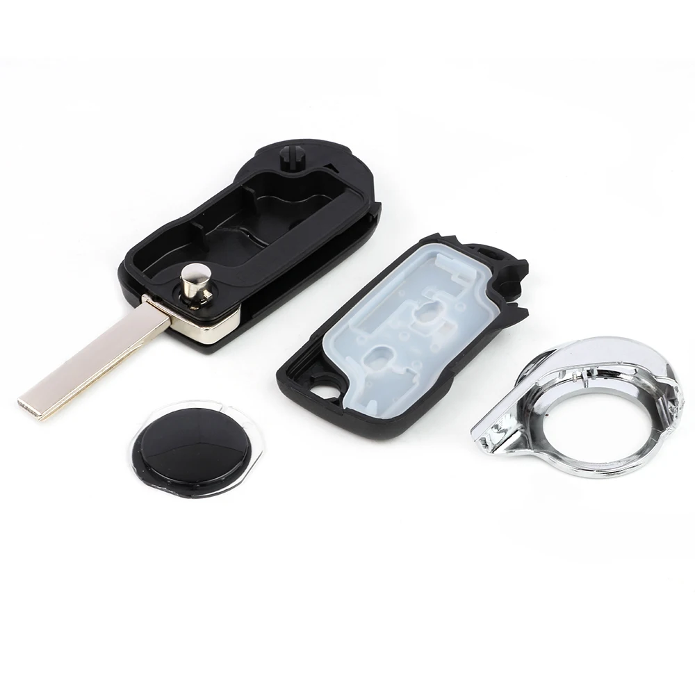 Key Case Car Key Shell Car Remote Key Car Key Key Shell KEYECU Replacement Flip Remote Car Key Shell Cover 2 Buttons HU83 Blade Fob Citroen C3 C5 DS3 2009 -