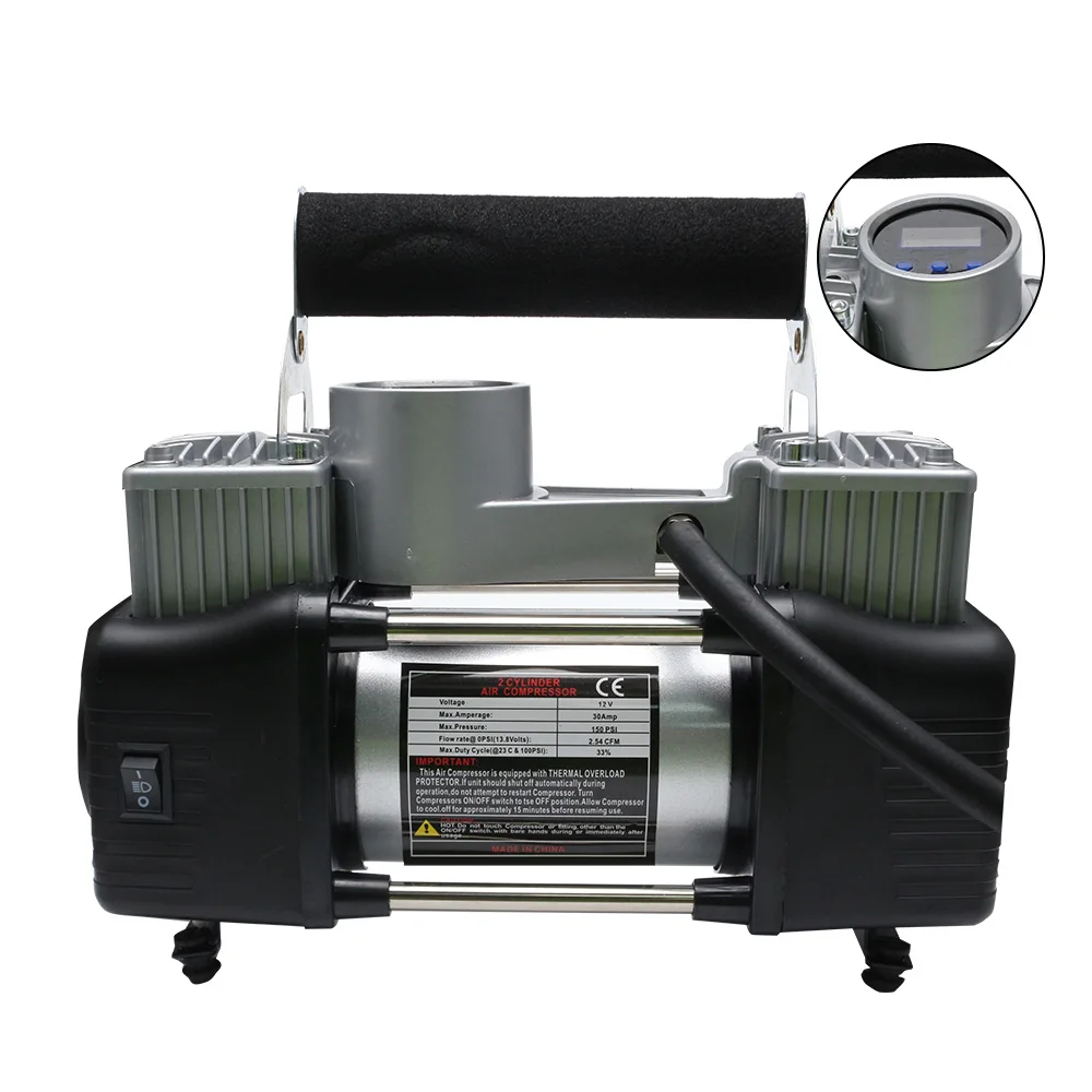12V Portable Automobile Electric Tire Muiti-functional Inflator Pump LED Digital Display With High Performance