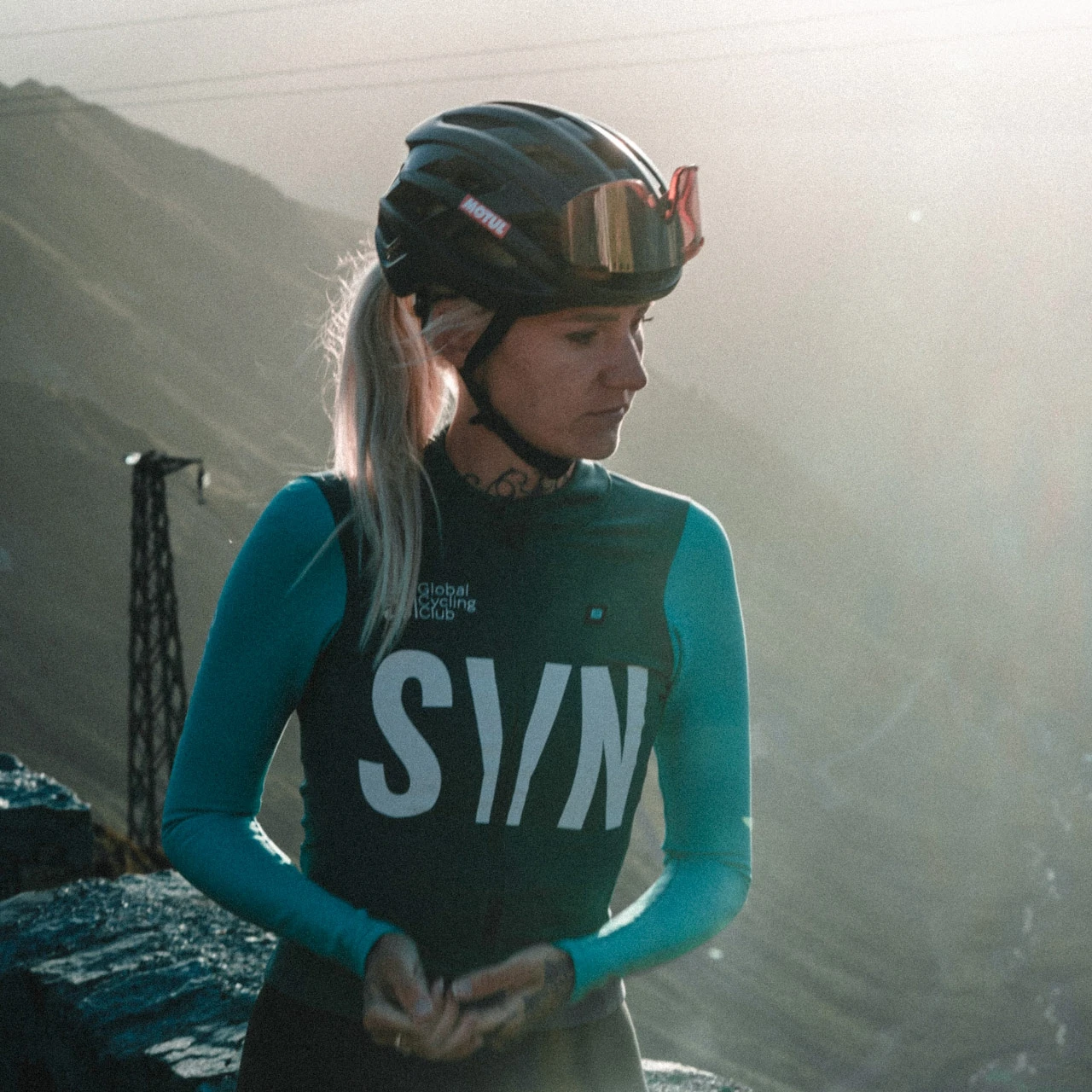 SYN Long Sleeve JERSEY LAKE REEF Team Race Women's colorful/blue bicycle clothing MTB Wear cycling shirt