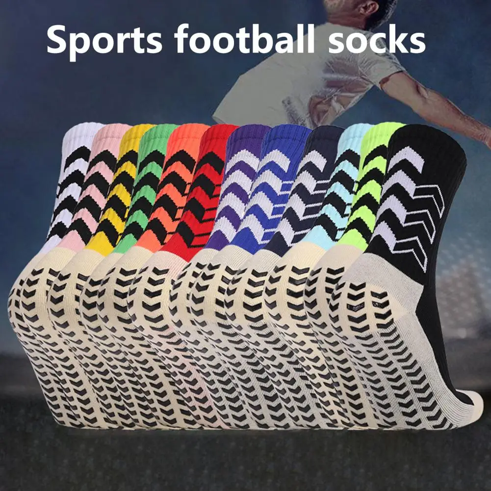 Adult Sports Socks Practical Unisex Not Easy to Pilling Anti Slip Grip Soccer Socks for Sport Football Socks Training Socks