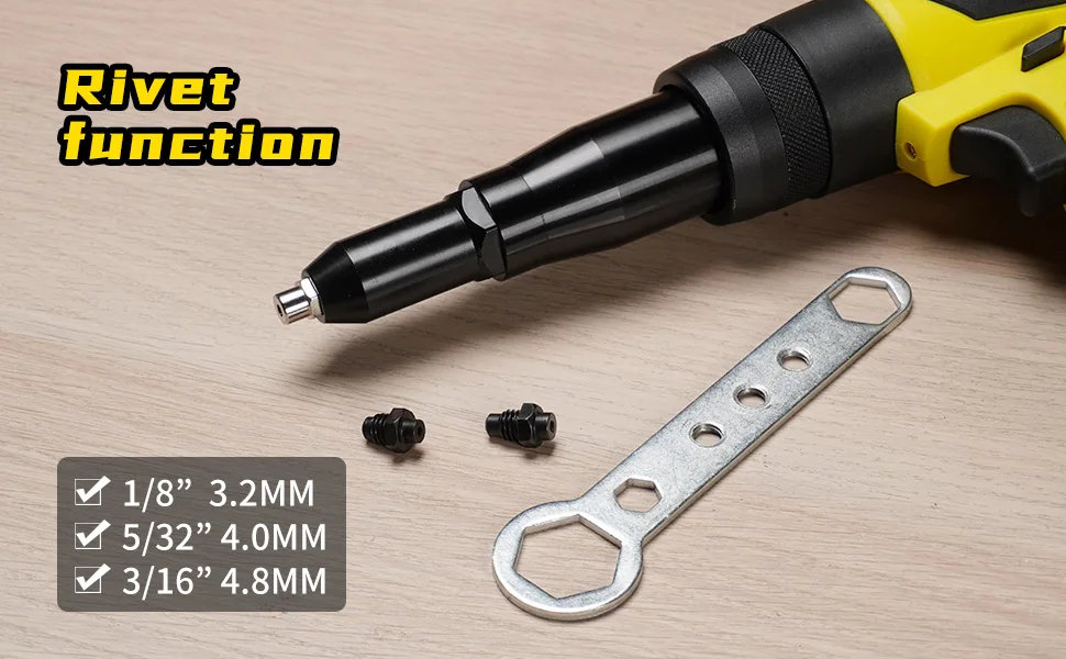 HIFESON NO Battery Double Use Brushless Electric Rivet Nails Gun Drill Insert Rivet Nut Gun Automatic Riveting Tool For M3-M12