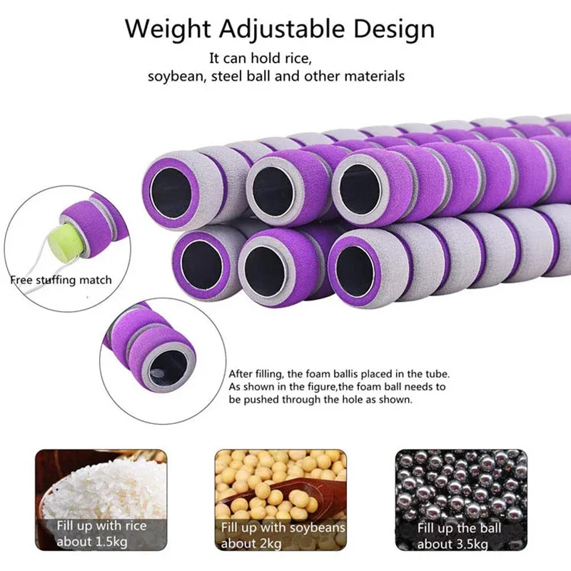 Detachable Sponge Massage Aggravated Hulla Hoops Thin Waist Trainer Massage Sport Hoop Abdomen Beautiful Waist Fitness Equipment