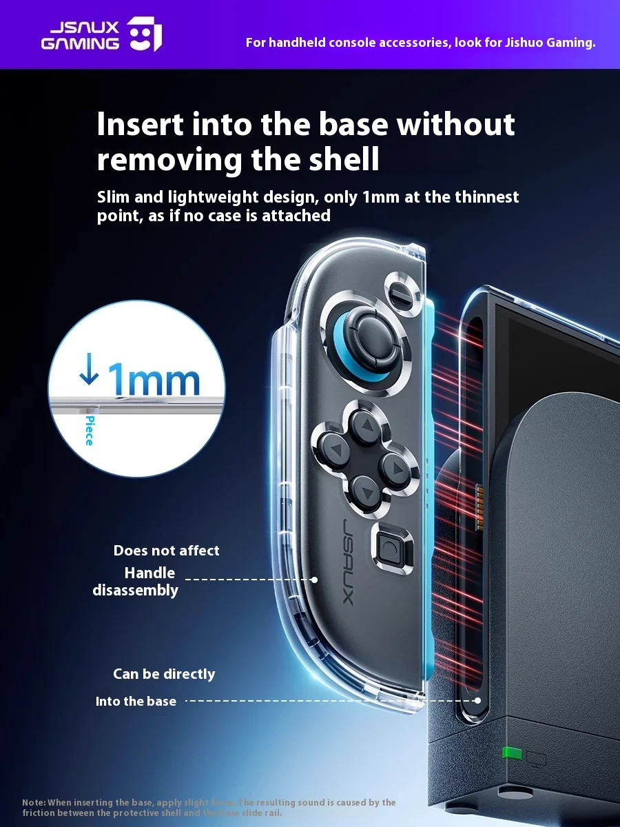 Ergonomic Transparent Protective Case for Slim Dockable Console