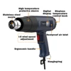 Construction Hair Dryer With Lcd 2000W Shrink Display Heat Gun 110v 220V Thermal Gun Powerful Thermal Blower Mini Hot Air Gun 2
