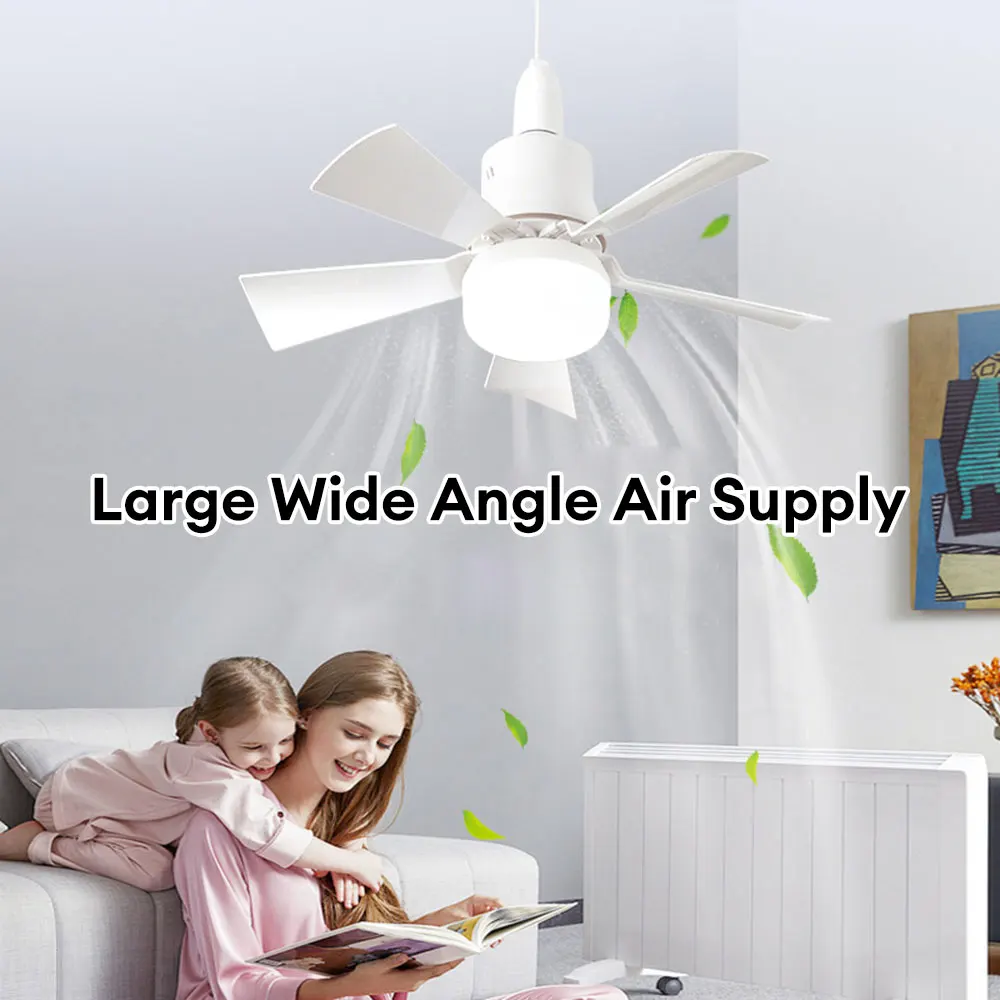 30W Ceiling Fan Light E27 Base Silent Electric Fan Lamp With Remote Control Dimming Ceiling Fan Light for Living Room Bedroom 2