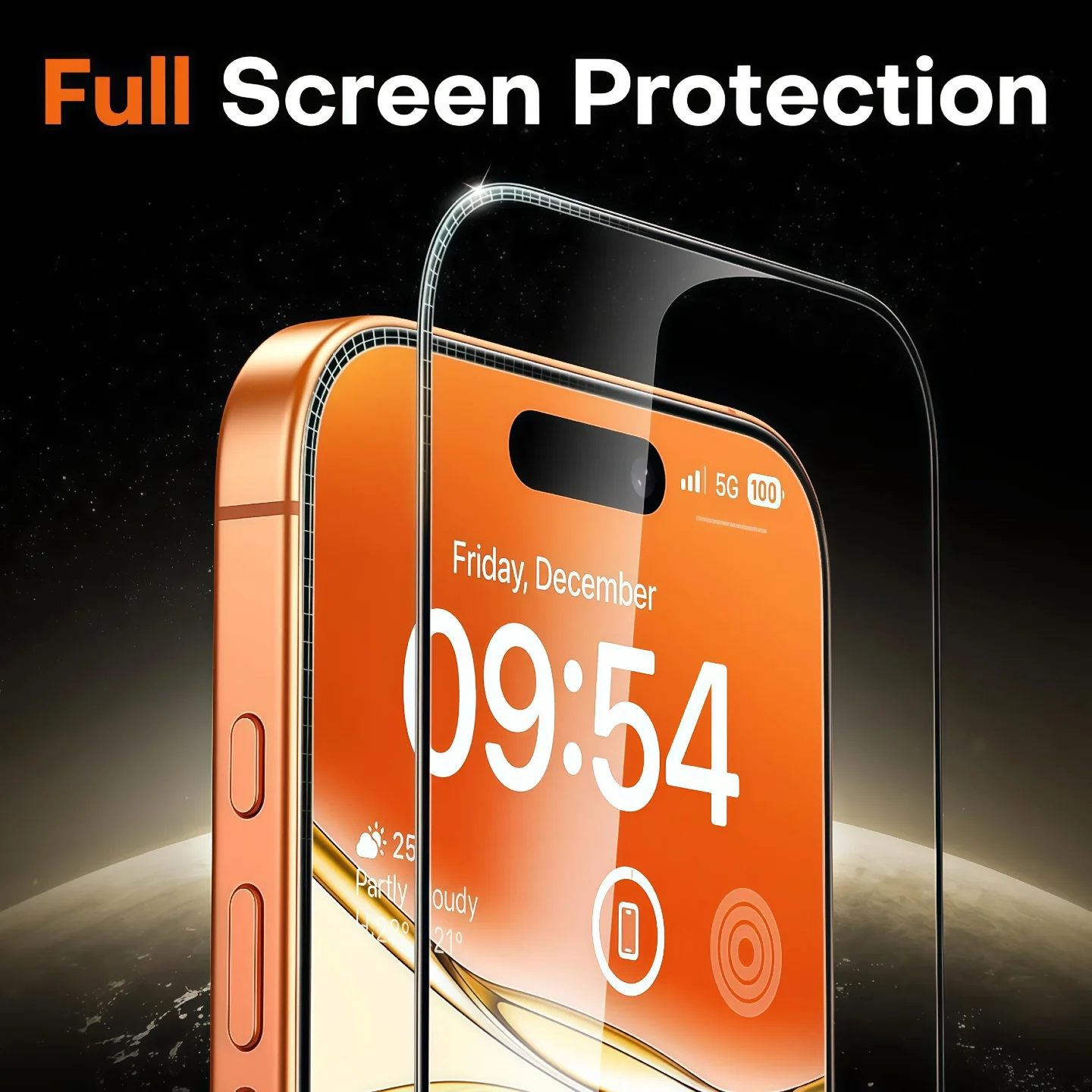 Premium Toughened Glass Screen Protector with Installation Kit - 3-Pack Phone Shield