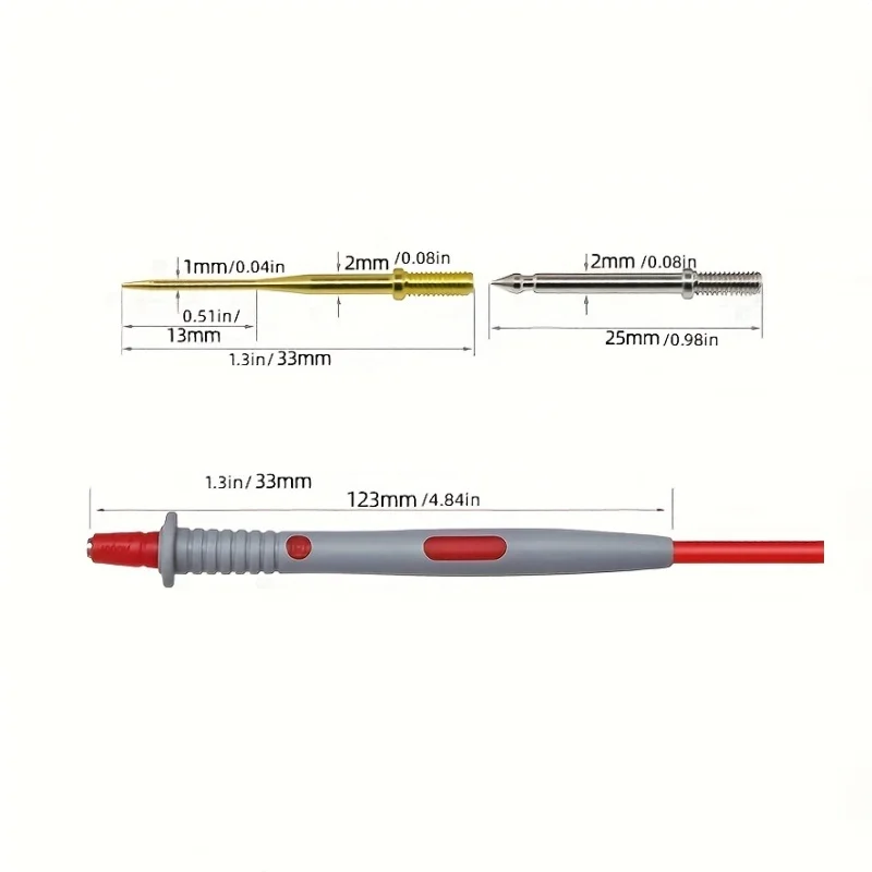 Multimeter Test Leads Kits with Replaceable Needle Probes Alligator Clip 4mm Banana Plug PVC Cable 1000V multimeter test leads kits