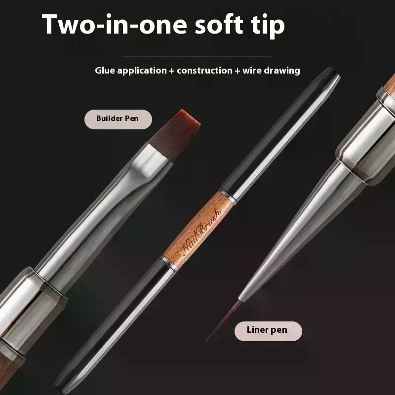 Sandalwood Line Nail Art Pen Double Headed Brush Nail Construction Pen High Quality Paintings Pen Nail Tools