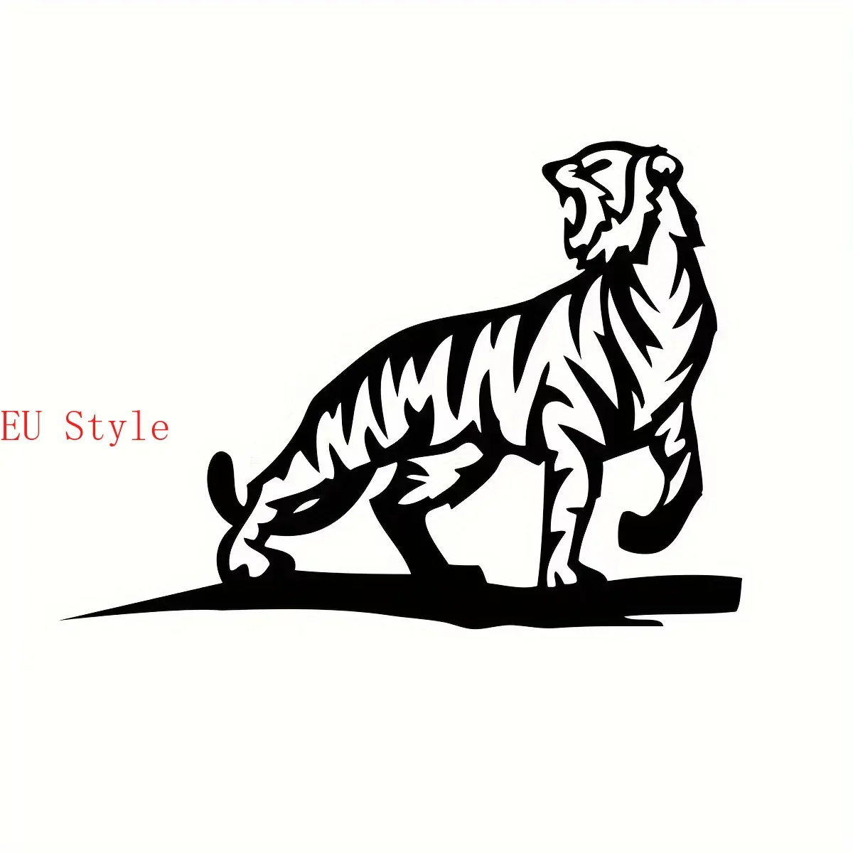 

Metal See Me Roar Tiger Silhouette Sign Cutout Rustic Decoration Outdoor Home Garden Decor Hammer Stake Housewarming Gift Outdo